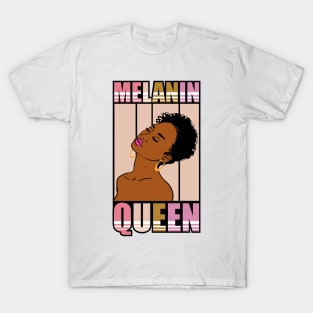 Black American Woman. Black Beauty, Melanin Queen T-Shirt